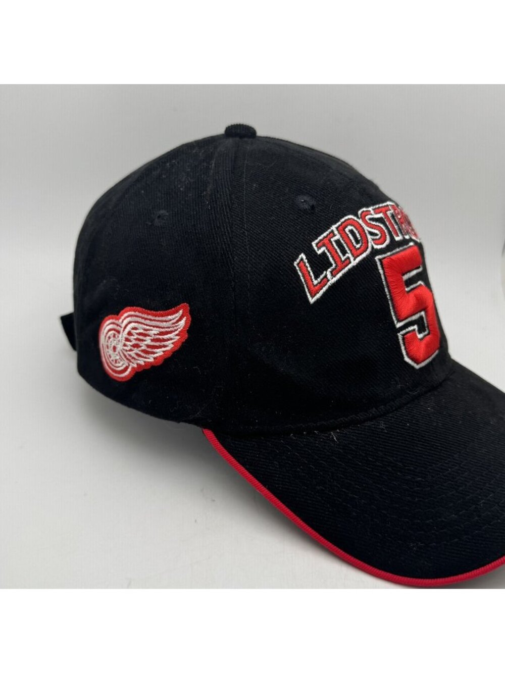 Nicklas Lidstrom #5 Detroit Red Wings Hat Cap NHL Drew Pearson Adjustable Black
